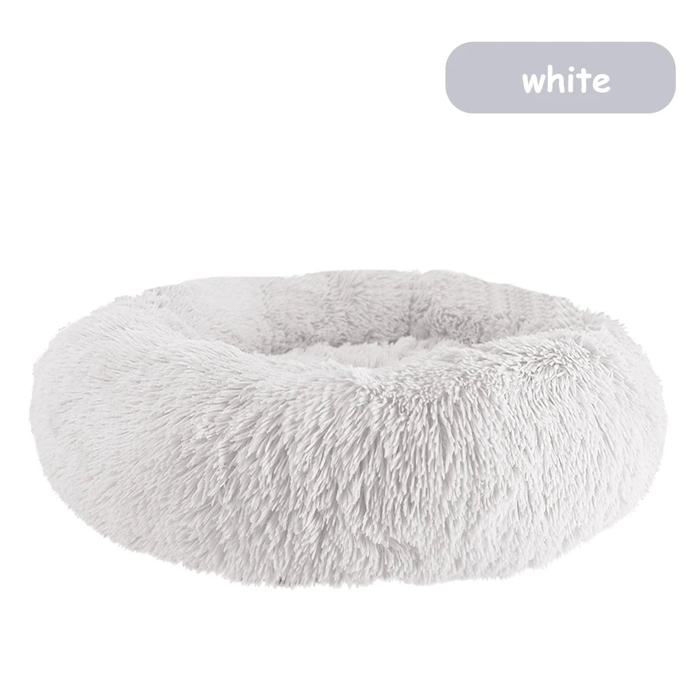 Donut Dog Bed Warm Soft Plush Pet Bed For Large Small Dogs