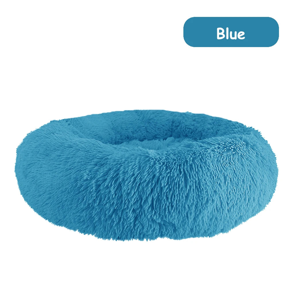 Donut Dog Bed Warm Soft Plush Pet Bed For Large Small Dogs