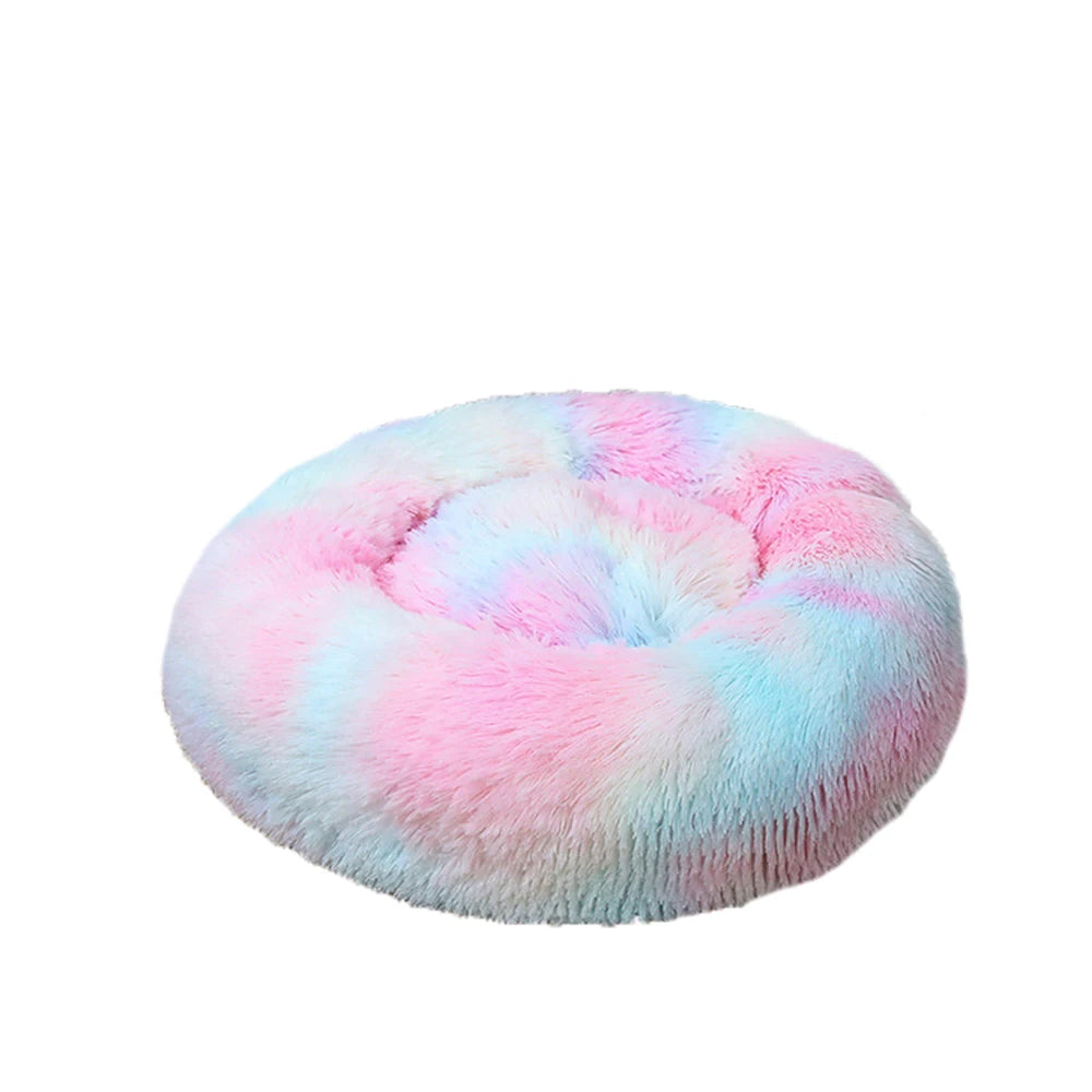Donut Dog Bed Warm Soft Plush Pet Bed For Large Small Dogs