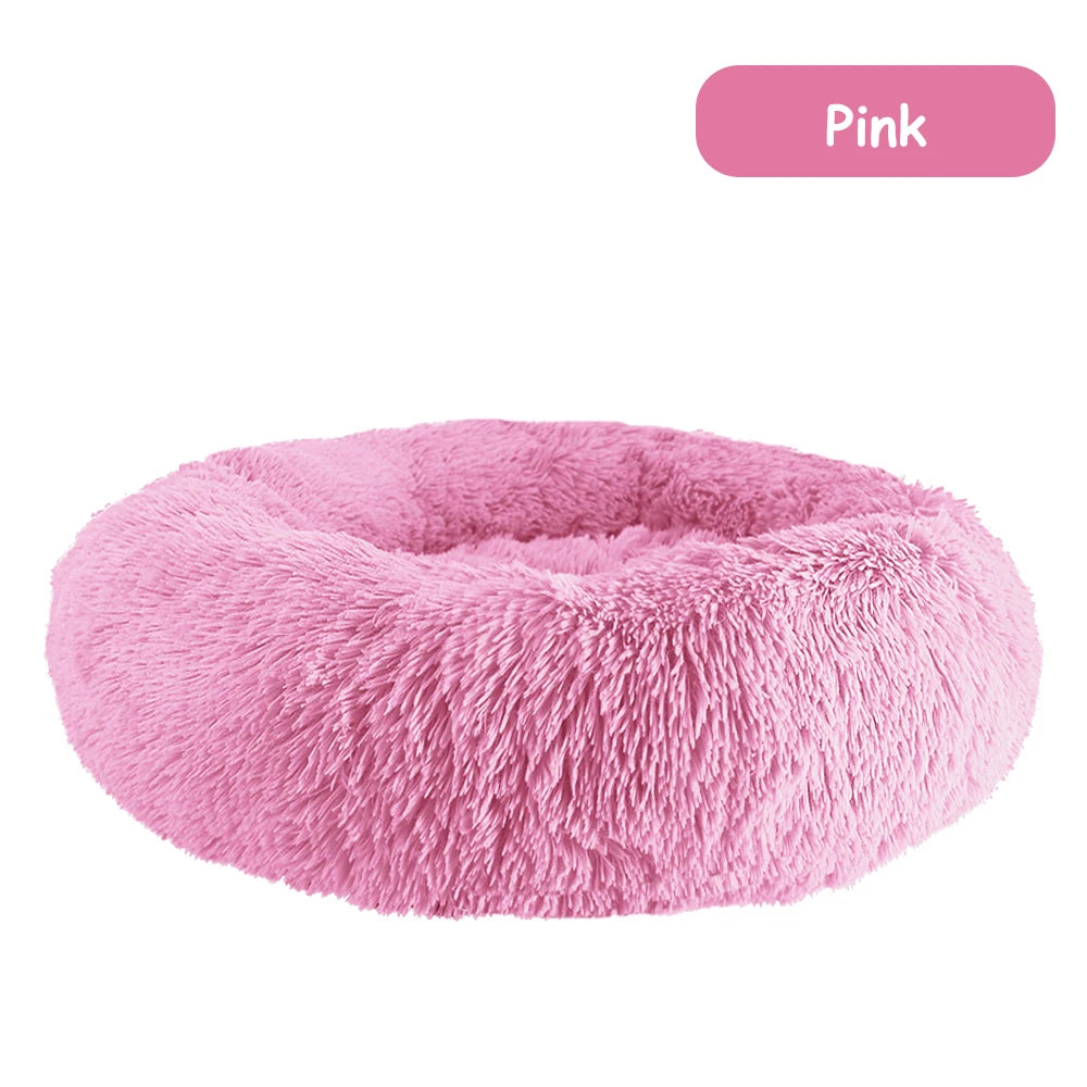 Donut Dog Bed Warm Soft Plush Pet Bed For Large Small Dogs