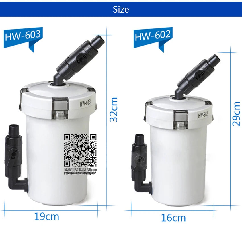 SUNSUN Pre-Filter Biochemical Fish Tank Filter Barrel Ultra-quiet Transparent External Aquarium Filter Bucket