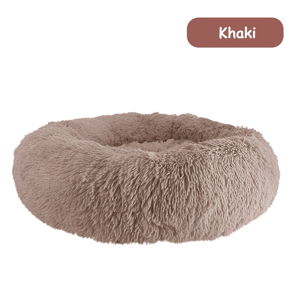 Donut Dog Bed Warm Soft Plush Pet Bed For Large Small Dogs