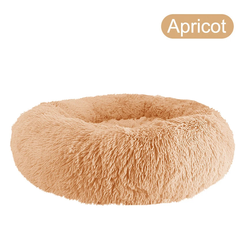 Donut Dog Bed Warm Soft Plush Pet Bed For Large Small Dogs