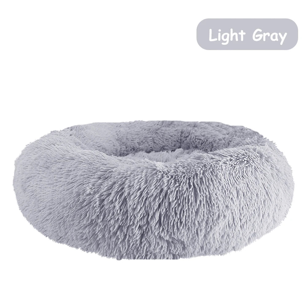 Donut Dog Bed Warm Soft Plush Pet Bed For Large Small Dogs
