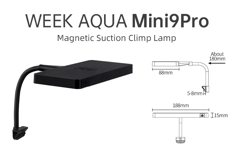 WEEK AQUA USB Aquarium Light Plant Grow Full Spectrum LED