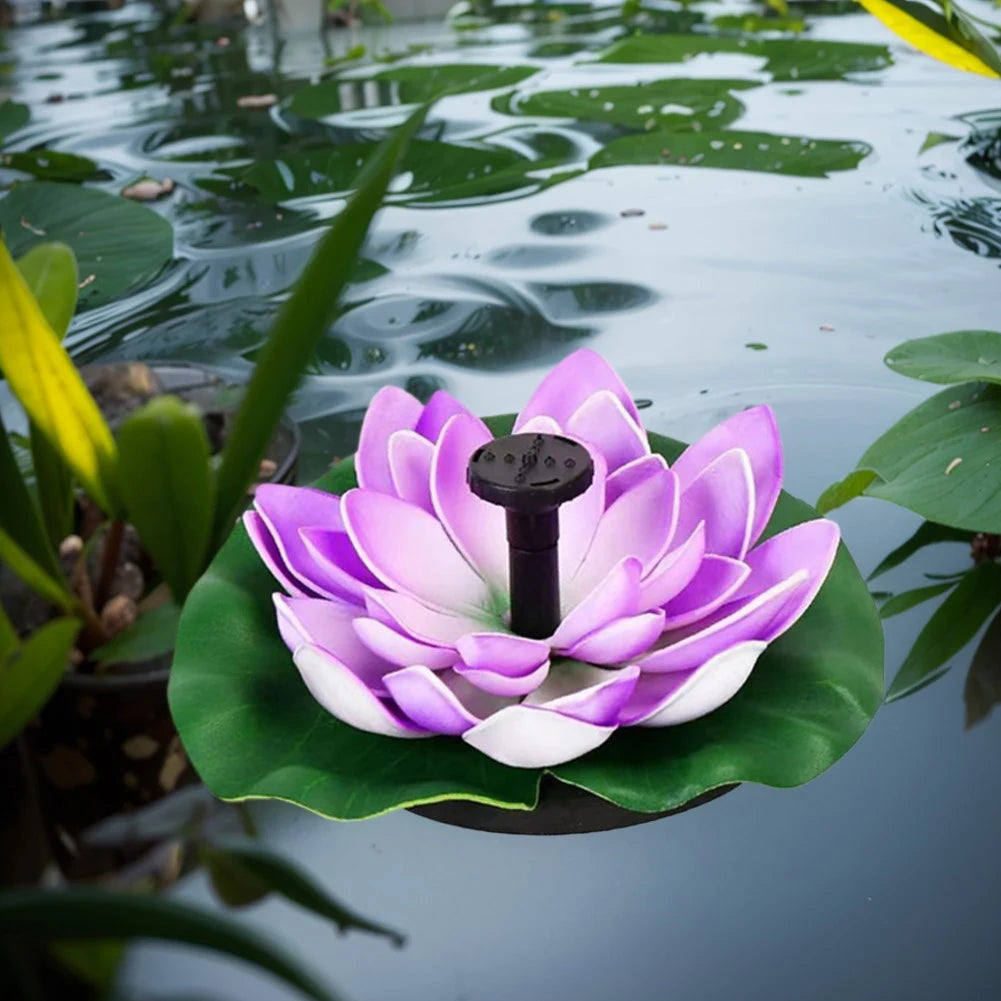 Lotus Solar Water Fountain Brushless Pump Floating Garden Fountain Solar Powered for Outdoor Bird Bath