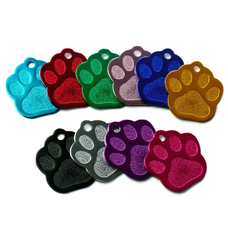 Wholesale 100Pcs Paw Pet Dog ID Tag Custom Engraved