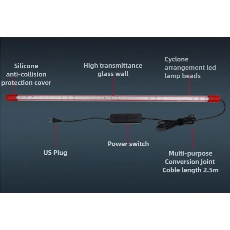 Mayin Red Arowana Brightening Lamp IP68 Waterproof Magic Light Dragon Fish Tank LED Aquarium Light