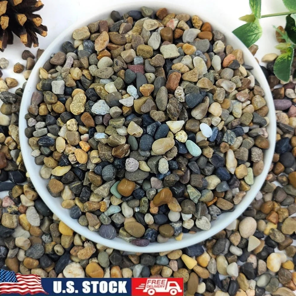 5 Pounds Natural River Rocks Aquarium Gravel Fish Tank Pebbles Plant Drainage Stones Garden Landscaping Soil Enhancer