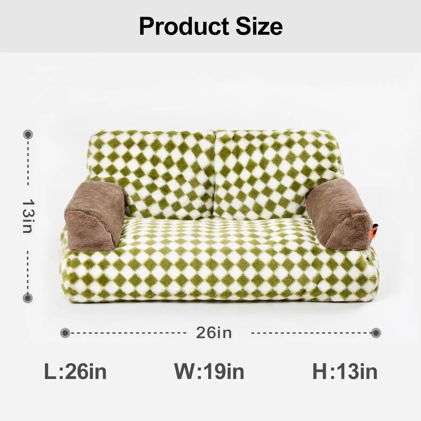 Mewoofun Pet Couch Bed 26x19 Washable Cat Bed for Dogs