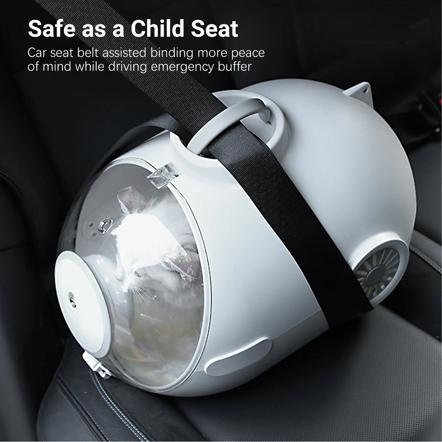 Cat Handbag Carrier With Fan Breathable Granary Design