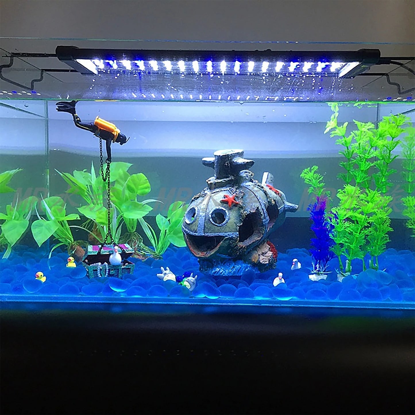 Creative Fish Tank Treasure Chest Diver Aquarium Decoration Floating Air Bubbler