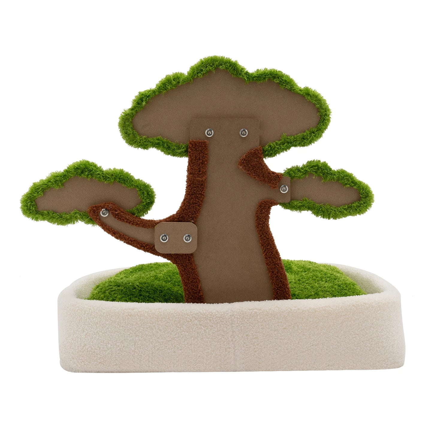 Green Indoor Cat Furniture With Bed And Scratching Post Plush Ball Easy Assemble