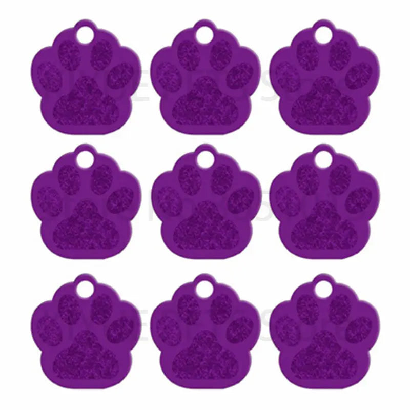 Wholesale 100Pcs Paw Pet Dog ID Tag Custom Engraved