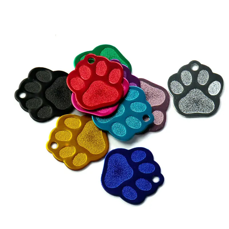 Wholesale 100Pcs Paw Pet Dog ID Tag Custom Engraved