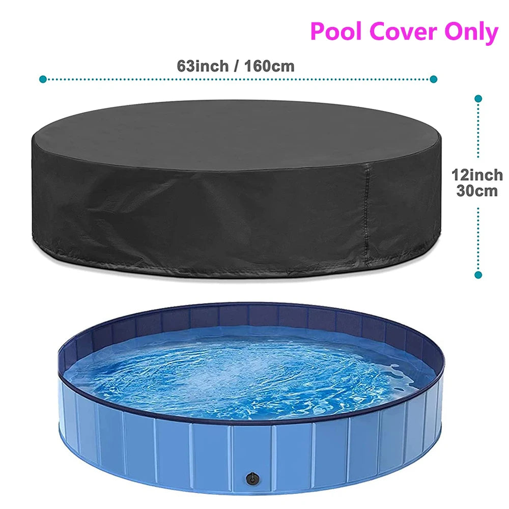 Dog Swimming Pool & Pool Cover Portable Plastic Pool for Large Dogs
