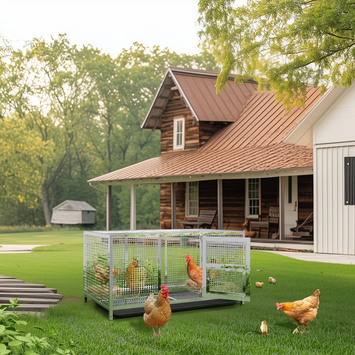 Heavy Duty Stainless Steel Chicken Coop And Run Pen