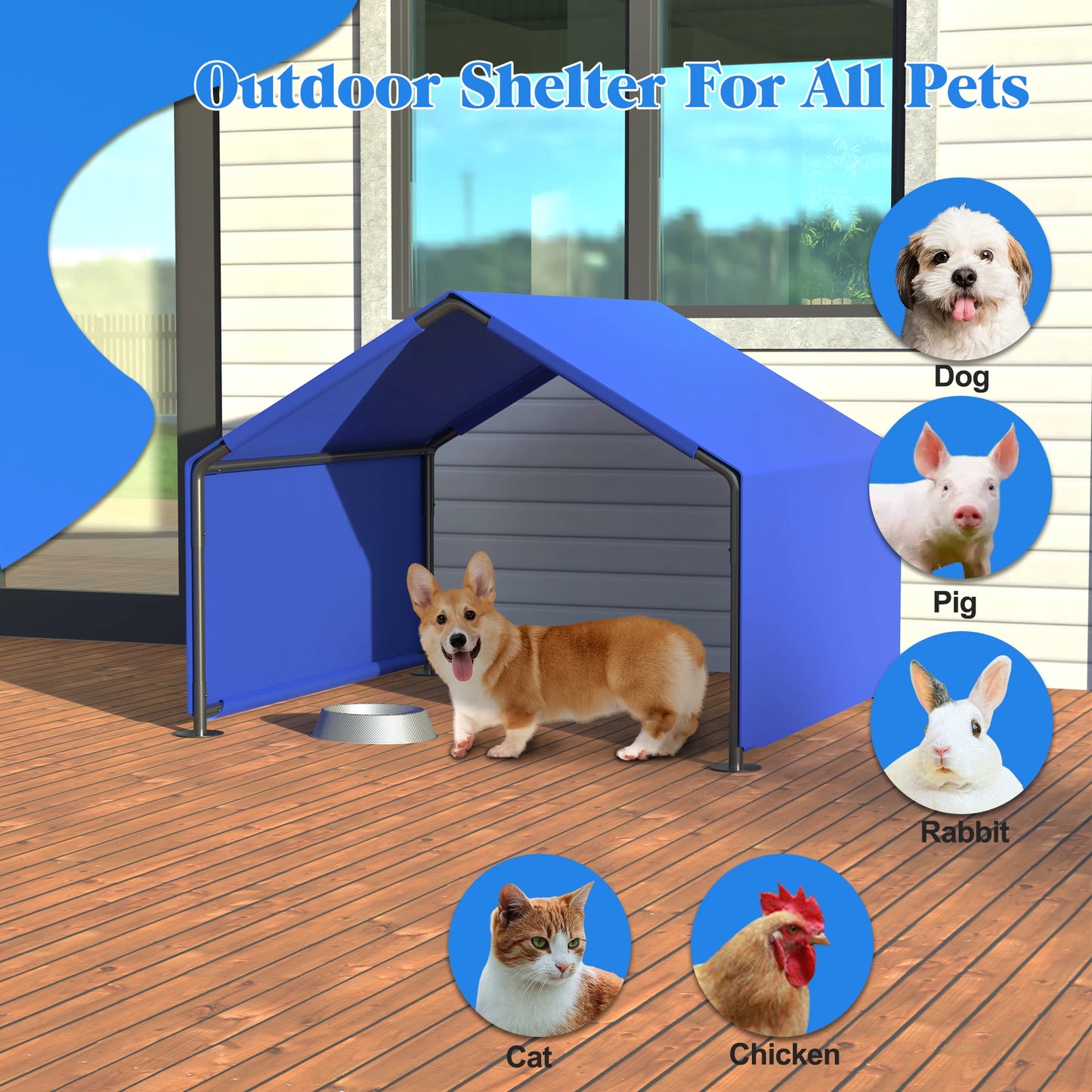 Dog Shade Shelter Outdoor Tent for Small Medium Dogs