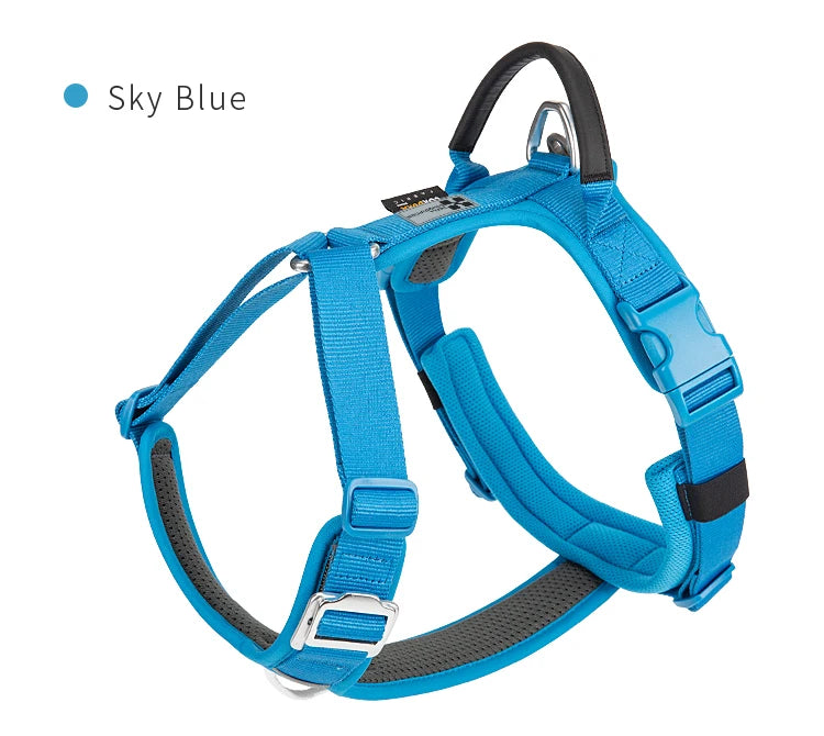 Small Combination No Pull Dog Harness Adjustable Nylon Reflective Vest for Comfortable Control Walking and Running Accessories