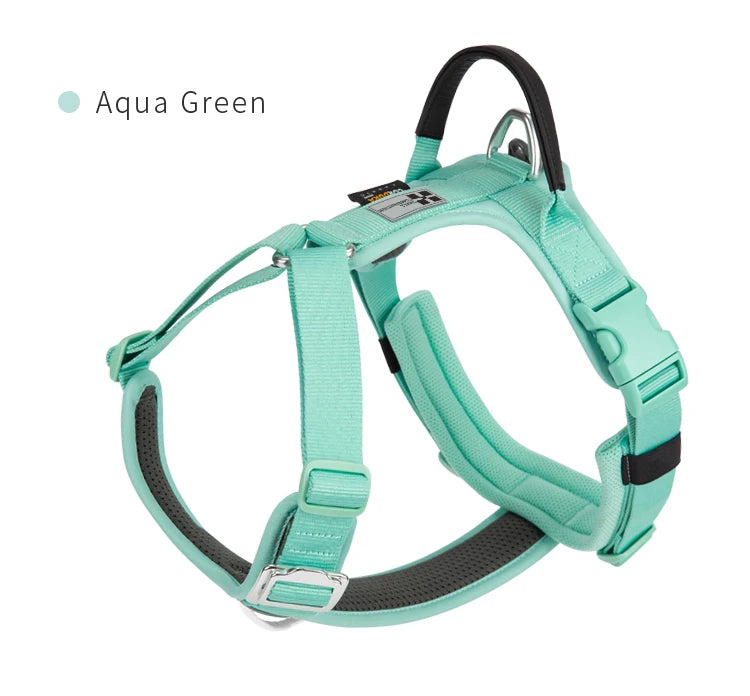 Small Combination No Pull Dog Harness Adjustable Nylon Reflective Vest for Comfortable Control Walking and Running Accessories