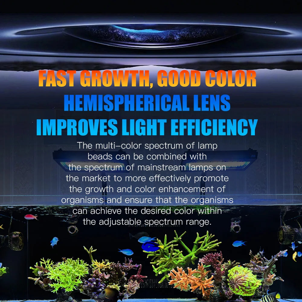 A8se II Max and Blue 240W WiFi APP Control Saltwater Aquarium Fish Tank Coral Reef LED Light SPS LPS