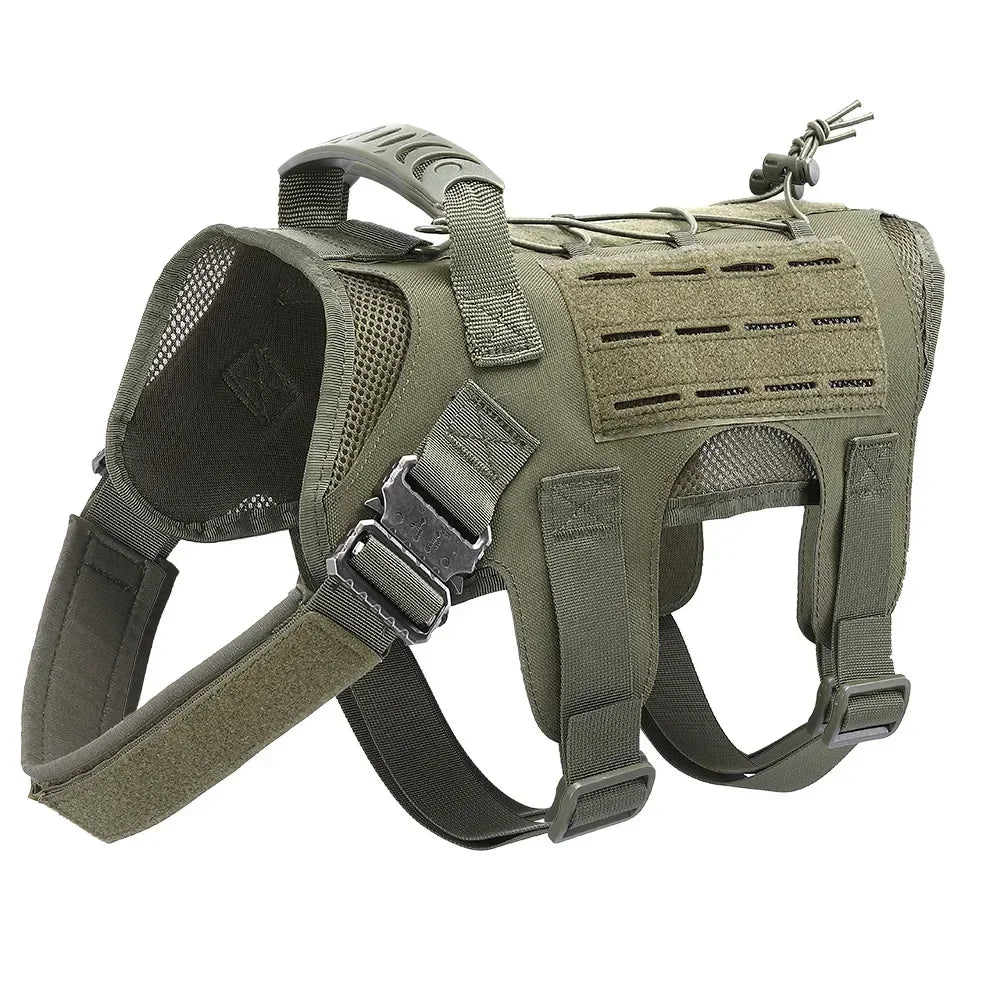 Military Large Dog Harness Pet German Shepherd K9 Malinois Tactical Vest Leash Set