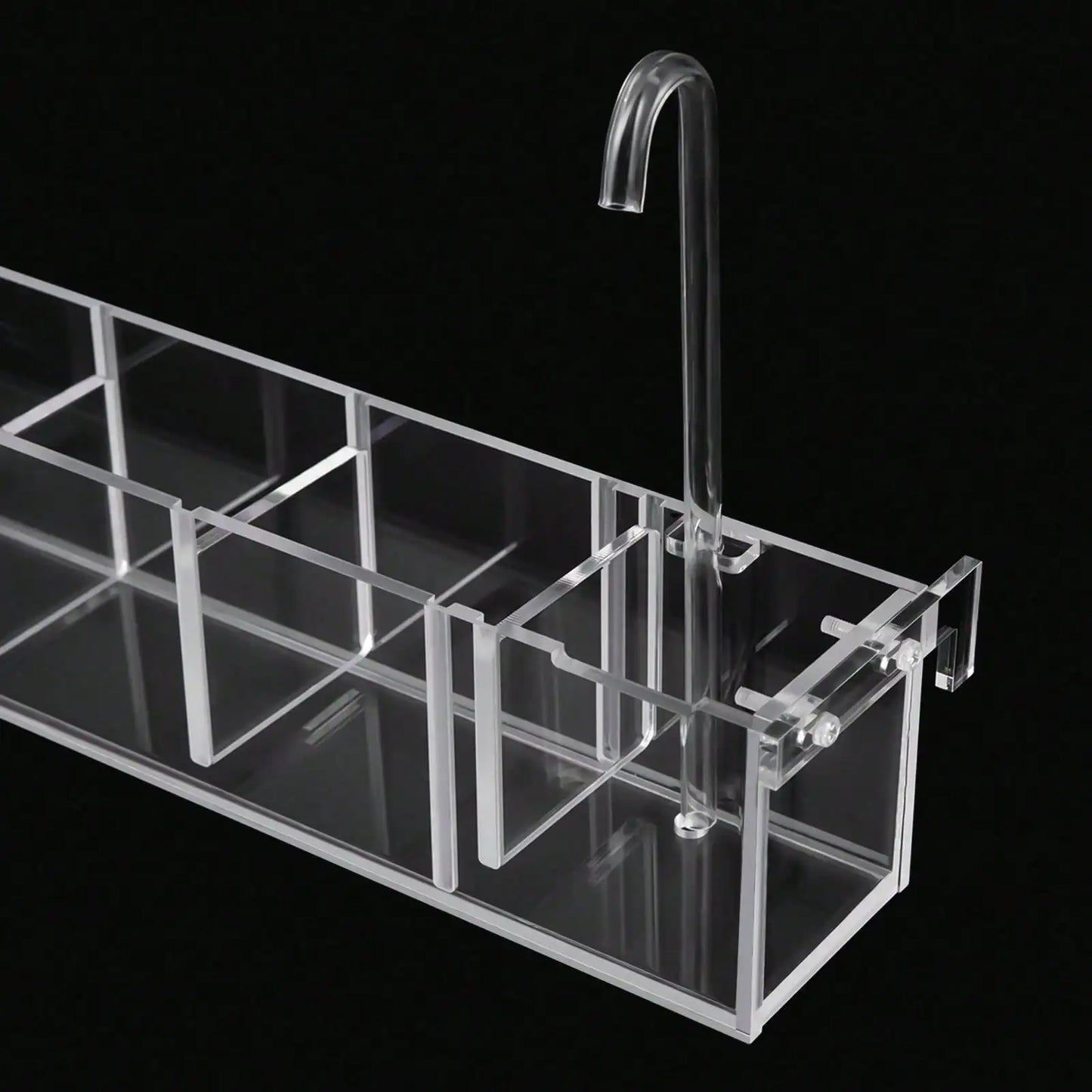 6 Grids Transparent Acrylic Aquarium Fish Tank External Hang On Filter Box