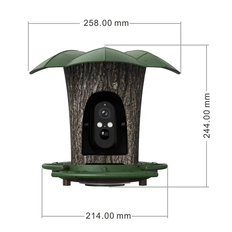 Smart Bird Feeder with Camera Outdoor Bird Watching Camera 1080P HD AI Wildlife Identification