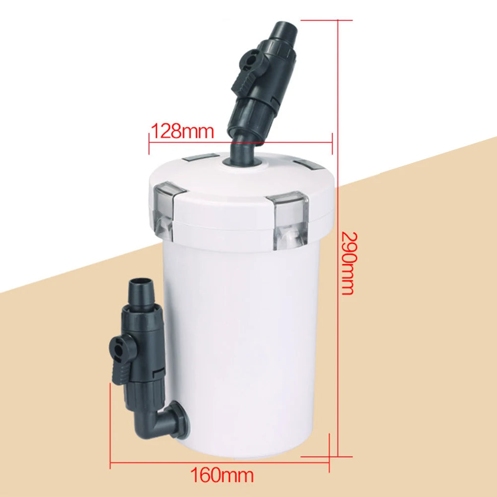Quiet External Aquarium Canister Filter With Sponge Accessories HW602 HW603