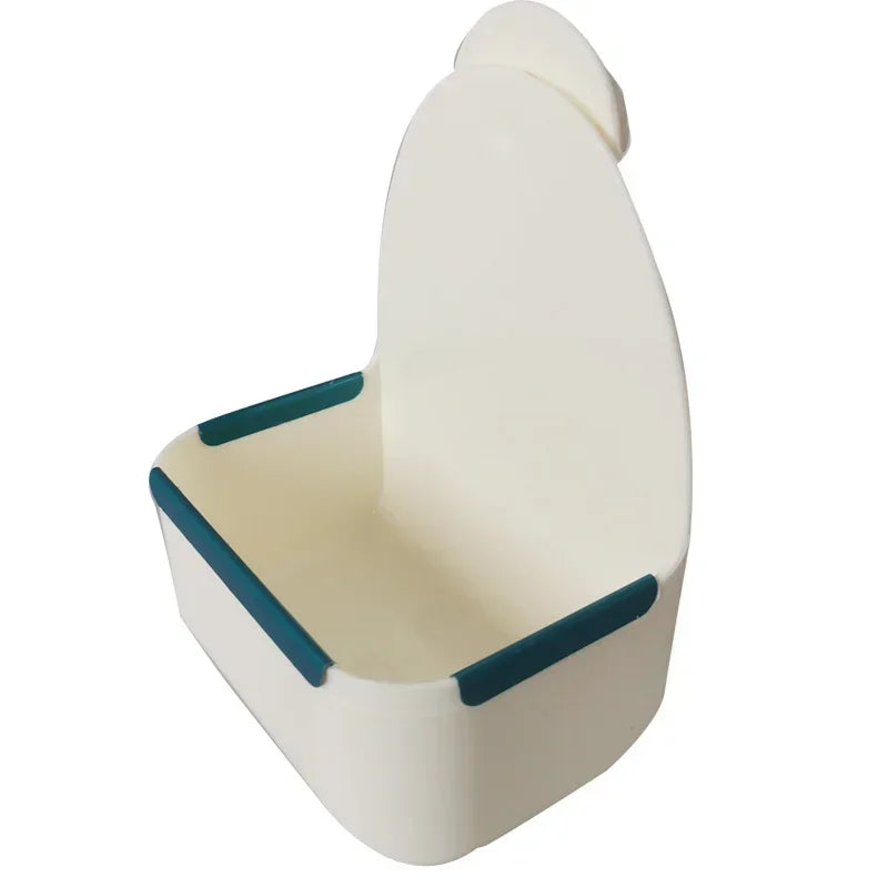 Plastic Pet Food Bowl for Rabbits Large Capacity Fixed Feeder Impact Resistant Bunny Feeding Accessories