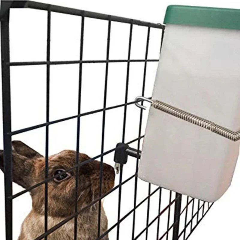 1L Plastic Rabbit Drinking Water Bottle Bucket Hamster Dispenser Cage Hanging Feeder Nipple Water Drinker for Rabbits and Guinea Pigs