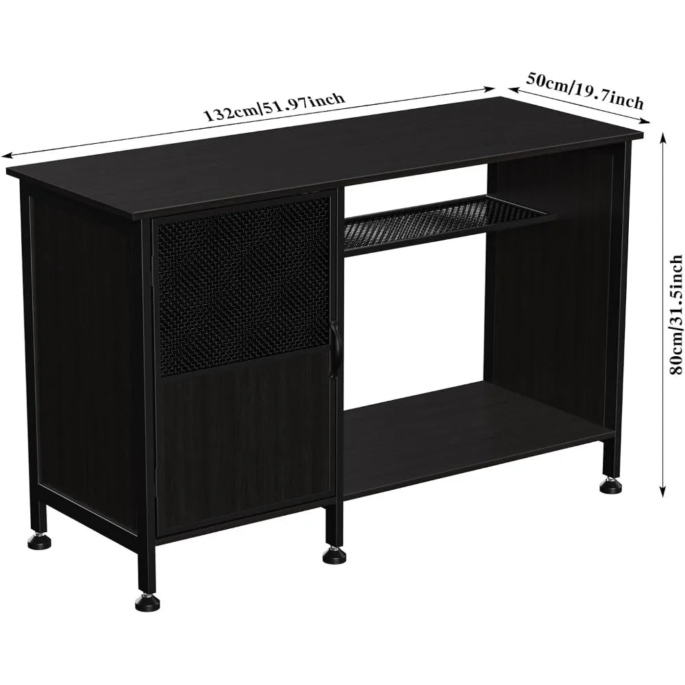 YOXIER 55 To 75 Gallon Fish Tank Stand With Power Outlets And Cabinet