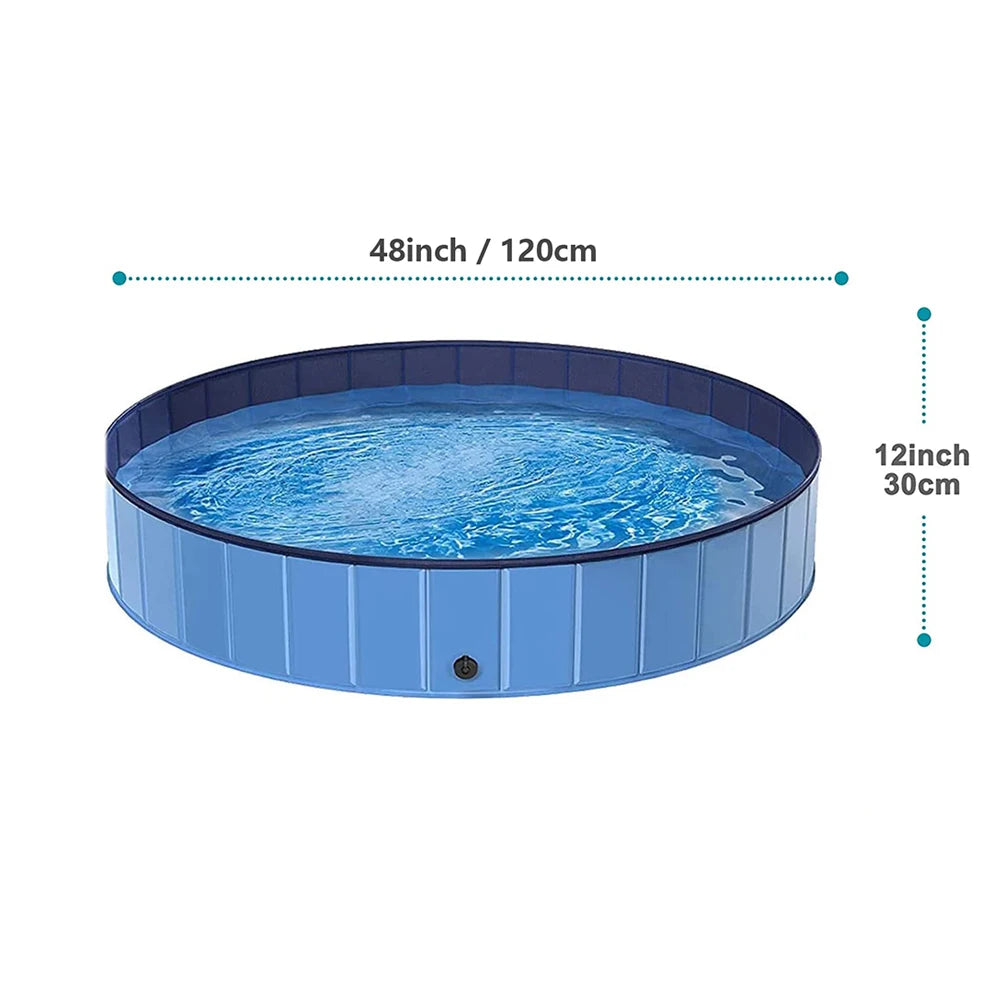 Dog Swimming Pool & Pool Cover Portable Plastic Pool for Large Dogs