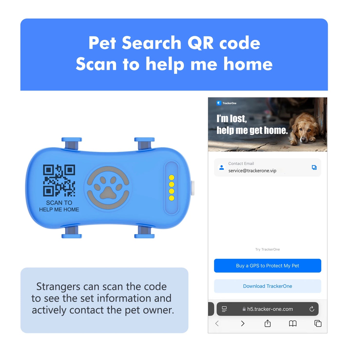 4G Dog Cat GPS Tracker for Pets - Waterproof Smart Locator