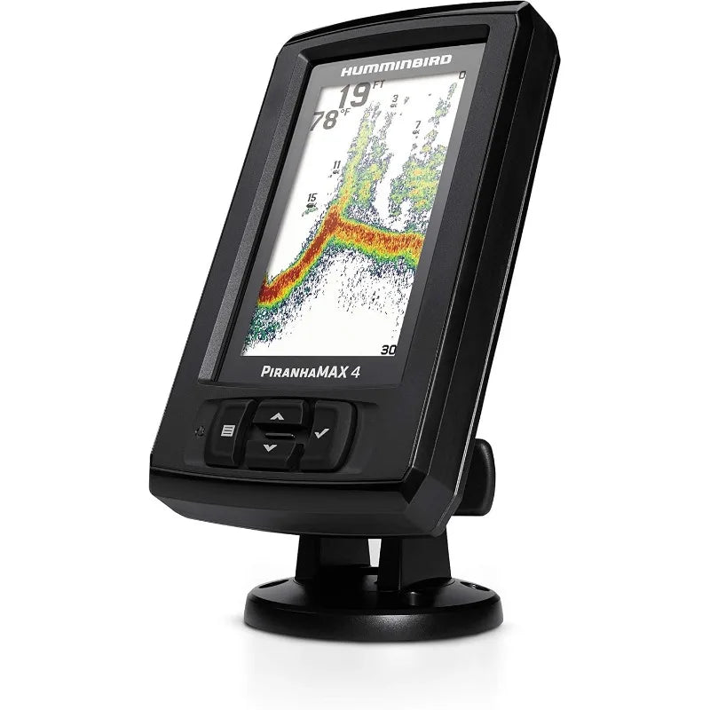 Humminbird Piranhamax 4 Fish Finder Dual Beam Sonar Tilt and Swivel Mount Black