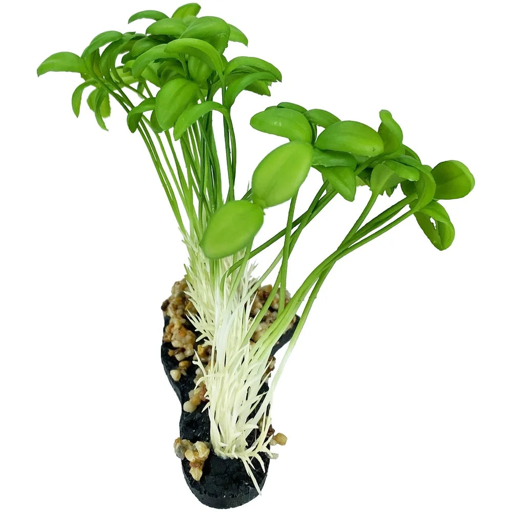 Nontoxic Artificial Aquarium Plant With Weighted Base