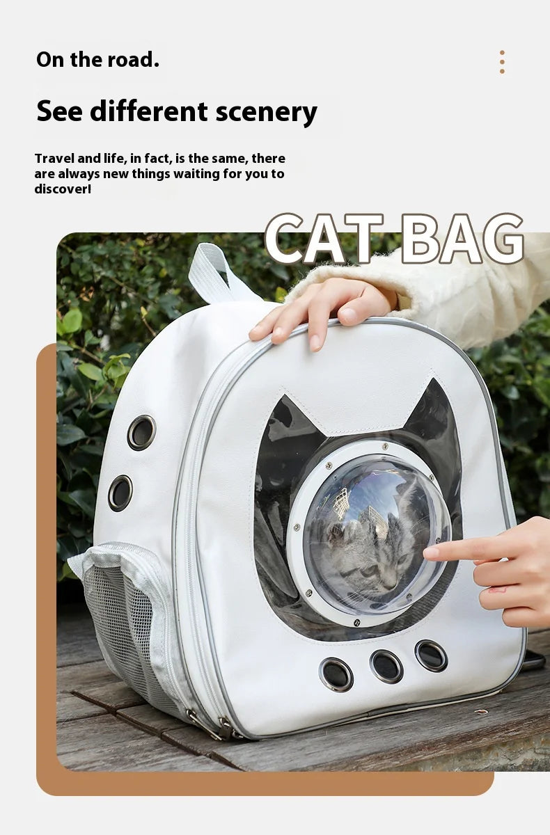 Space Capsule Pet Backpack 360 View Breathable Mesh Carrier