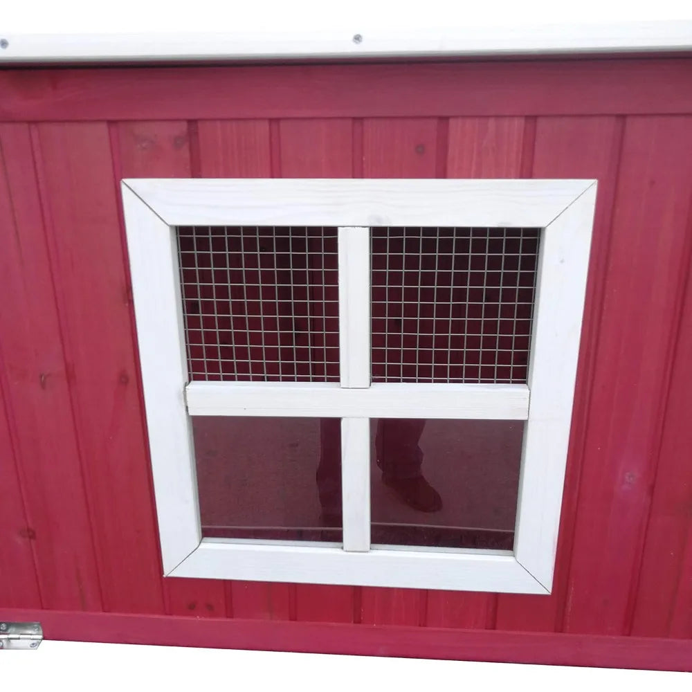 87 Inch Wood Hen House Outdoor For Four To Eight Chickens