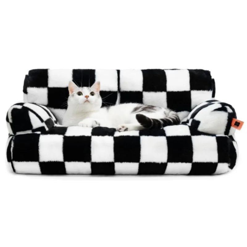 Mewoofun Pet Couch Bed 26x19 Washable Cat Bed for Dogs