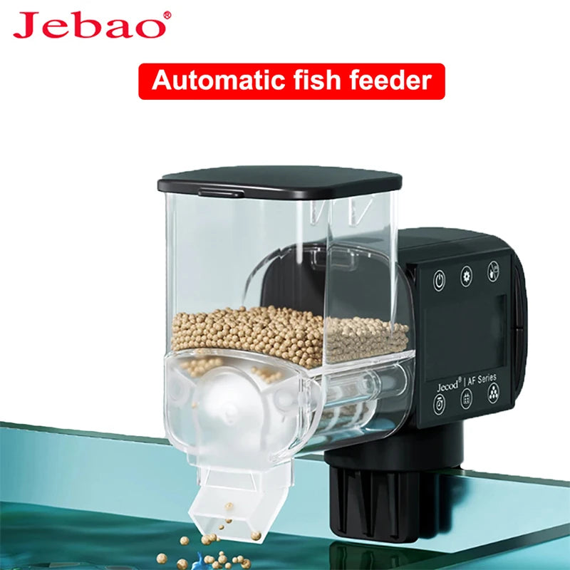 Jebao Automatic Fish Tank Feeder Intelligent Aquarium Feeding Digital Timing High Capacity Fish Feeder Fishbowl Accessories