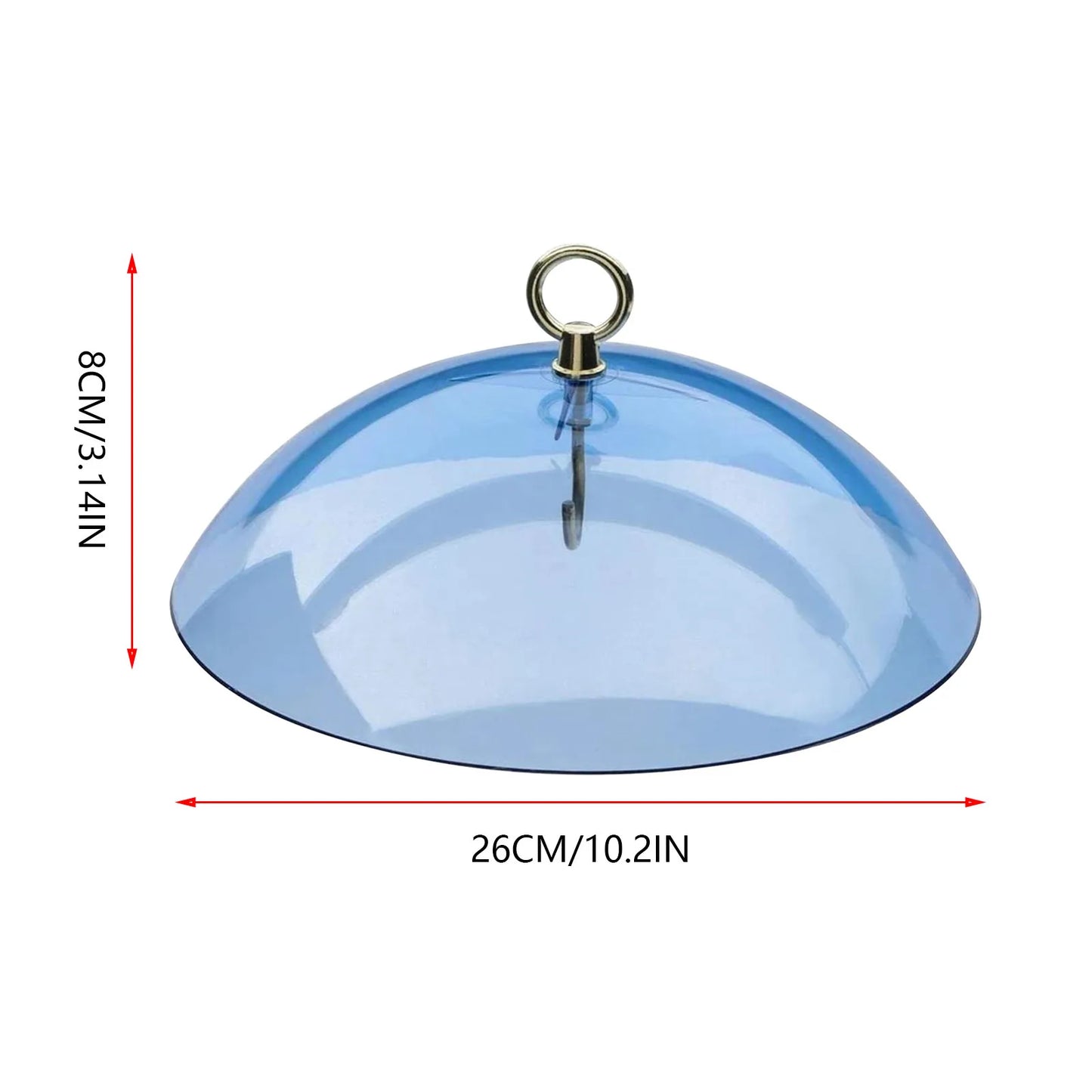 Bird Feeder Clear Protective Cover Dome Anti-squirrel Rain-proof Hanging Hummingbird Rain Cover Guard Baffle With Hooks Home