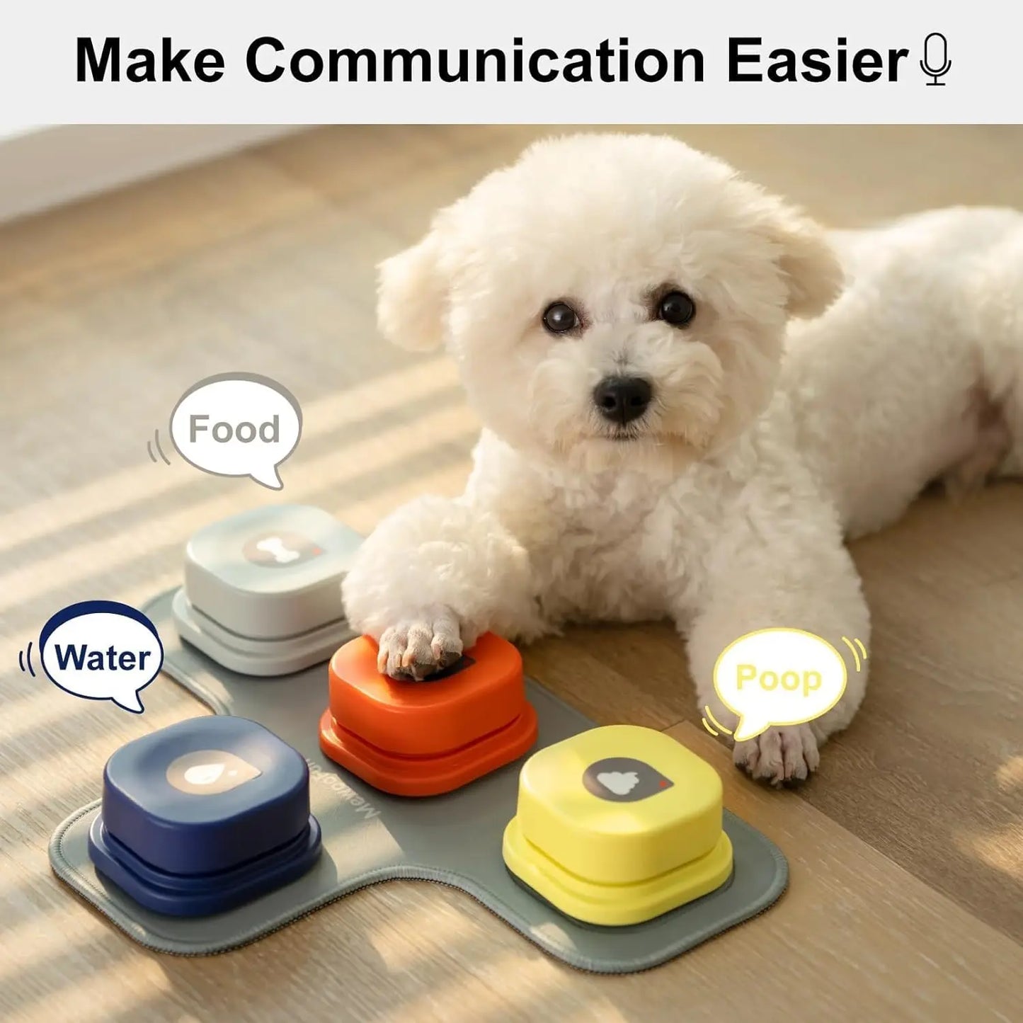 Mewoofun Dog Buttons with Rubber Mat Recordable Talking Set