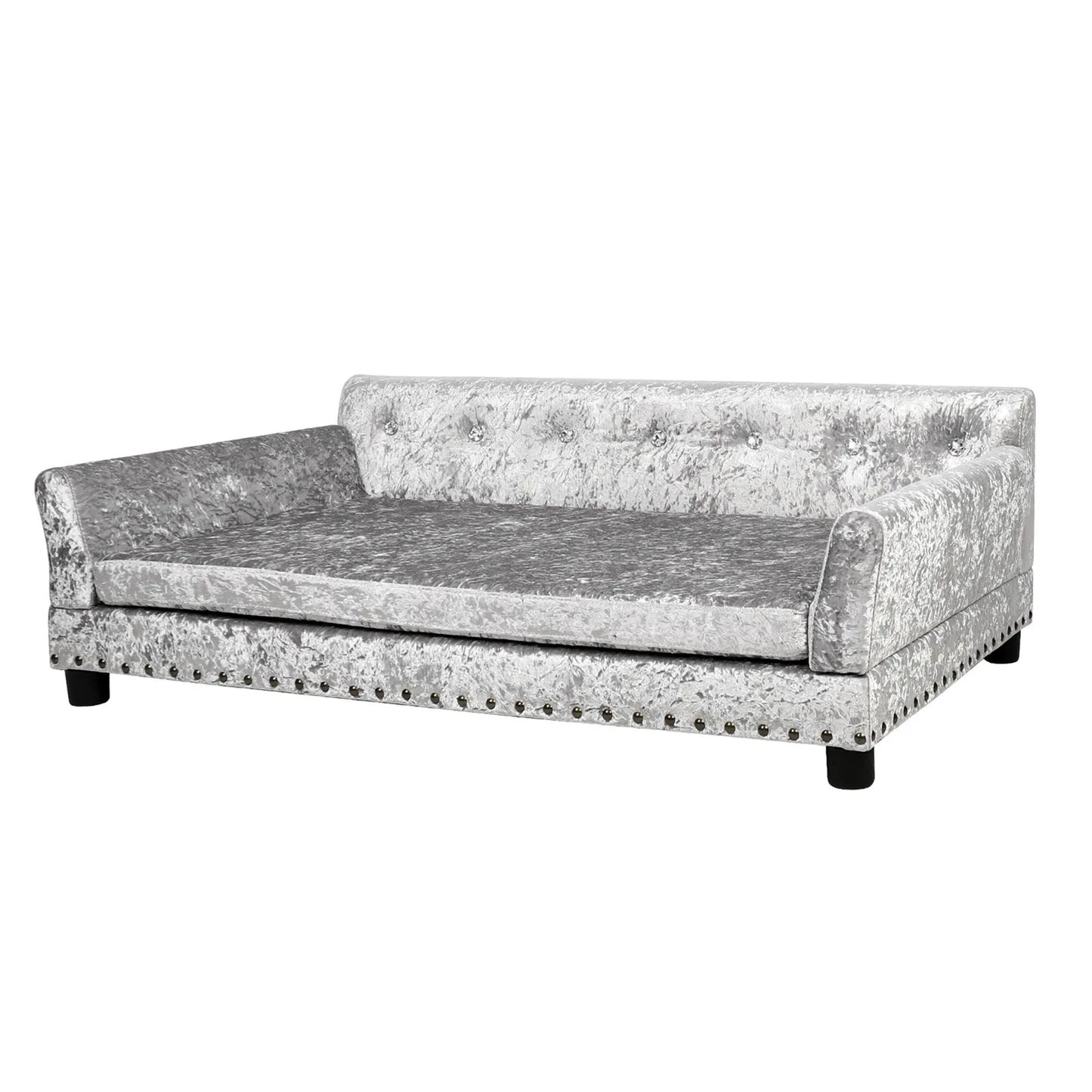 BingoPaw Large Dog Sofa Bed Deluxe Tufted Elevated Couch