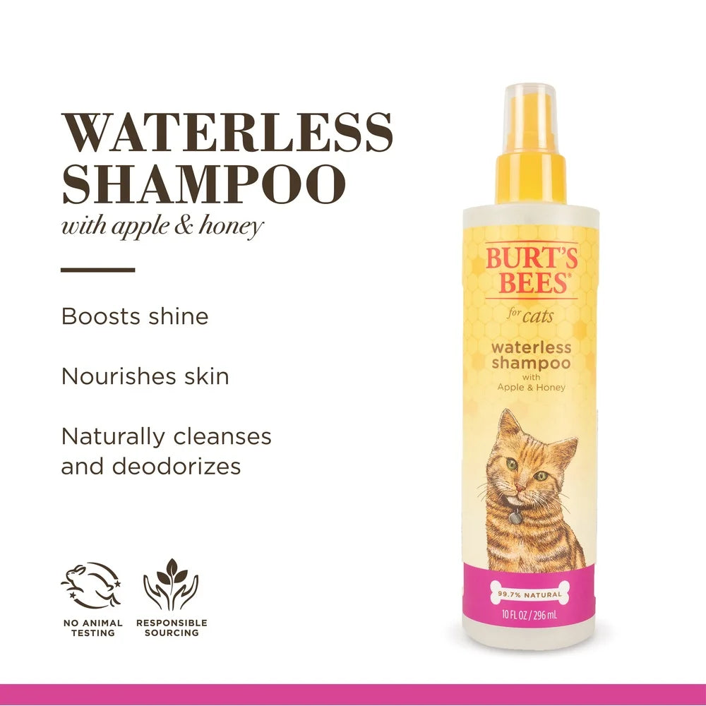 Natural Waterless Dry Shampoo for Cats and Kittens with Shea Butter and Honey Gentle Cleansing Spray 250ml