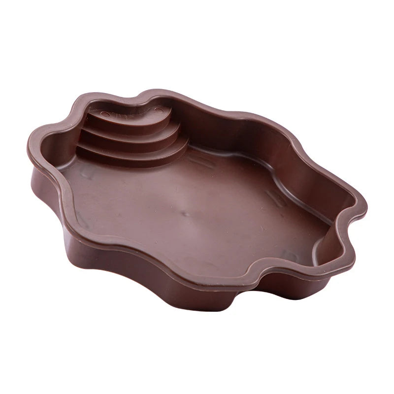 Turtle Pool Large Reptile Turtle Bathing Tub Feeding Bowl Lizards Habitat With Ramp