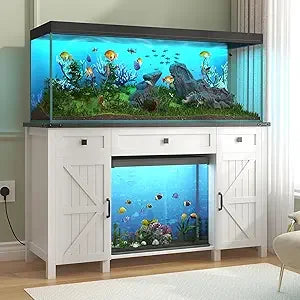 55-75 Gallon Aquarium Stand With Charging Station Farmhouse Fish Tank Stand Reptile Tank Stand Terrarium Stand With Drawer