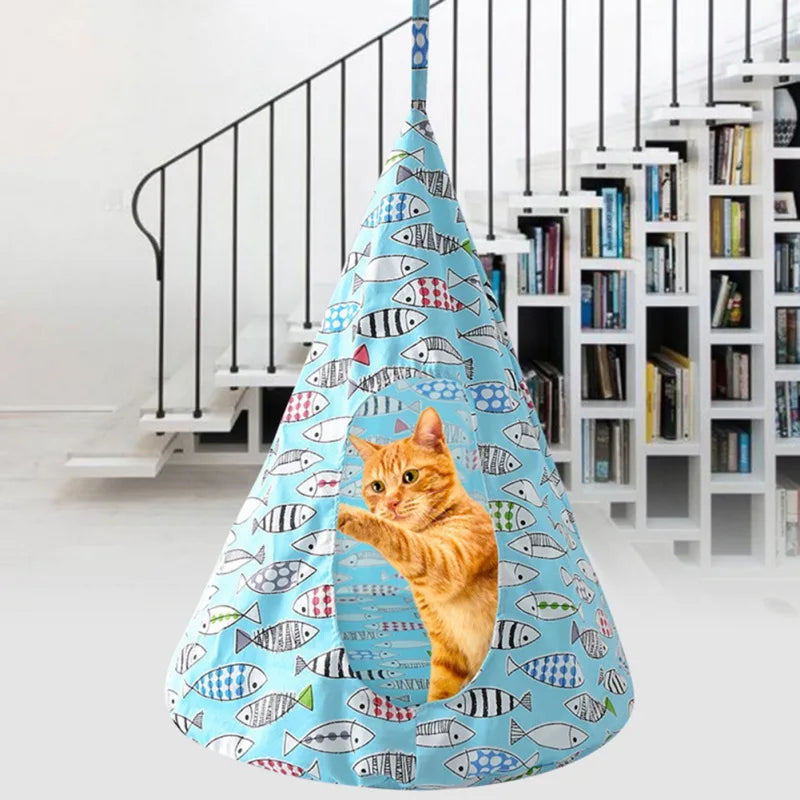 Hammock Cat Bed House Window Cushion Basket Nest Playing Cave for Cats and Kittens