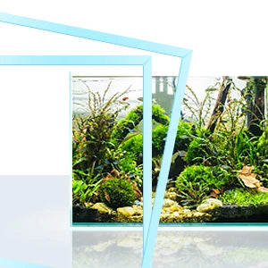 Rimless Low Iron Fish Tank Ultra-White Translucent Glass Verso Series Nano Shallow Pond Levitating Floating Air Aquarium