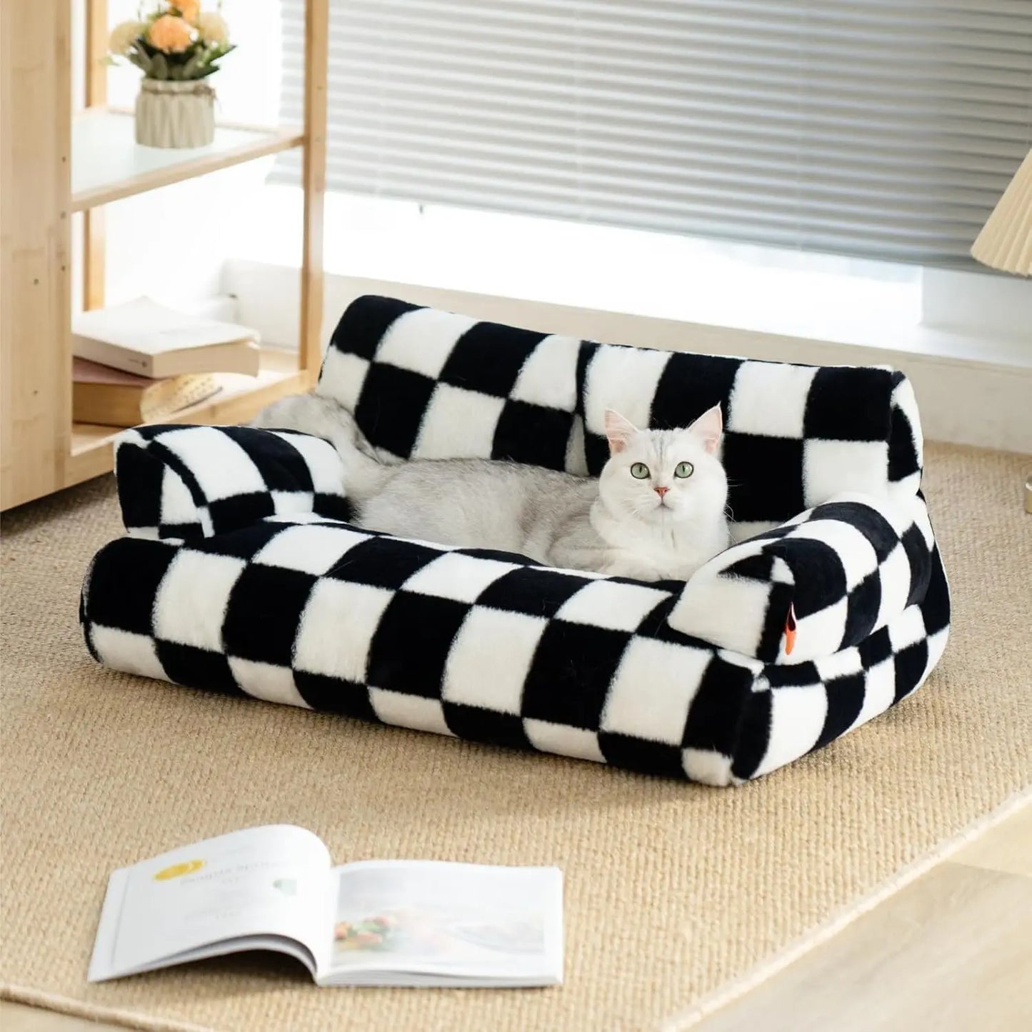 Mewoofun Pet Couch Bed 26x19 Washable Cat Bed for Dogs