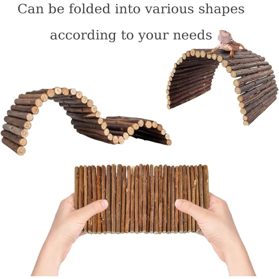 9 Piece Reptile Terrarium Accessories With Hammock Bridge Vines Bearded Dragon